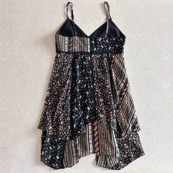 Alice + Olivia Delilah Tiered Print Stretch Silk Dress ASO Clary Fray - Picture 11 of 16